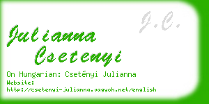 julianna csetenyi business card